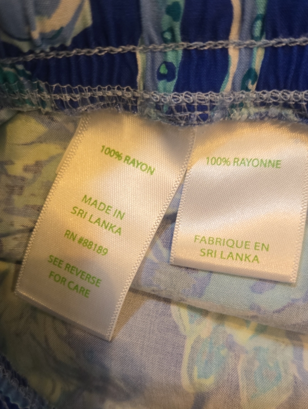 Lilly Pulitzer Ocean Print 100% Rayon Shorts - Picture 3 of 8
